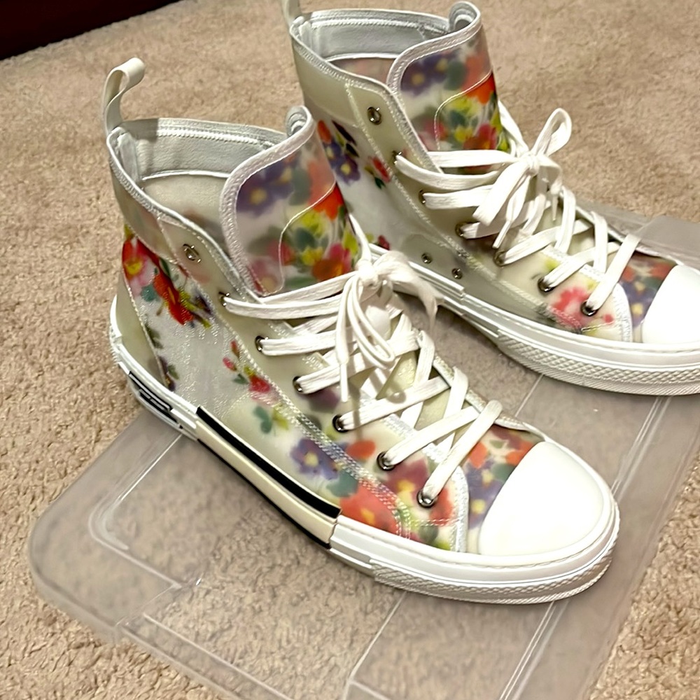💯 Authentic Dior B23 High “Flowers” 👟 Mens - Picture 3 of 9